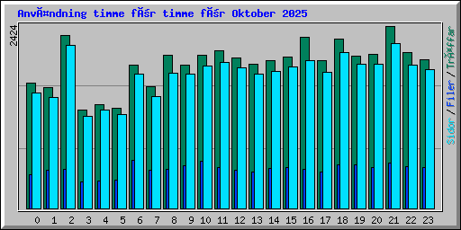 Användning timme för timme för Oktober 2025
